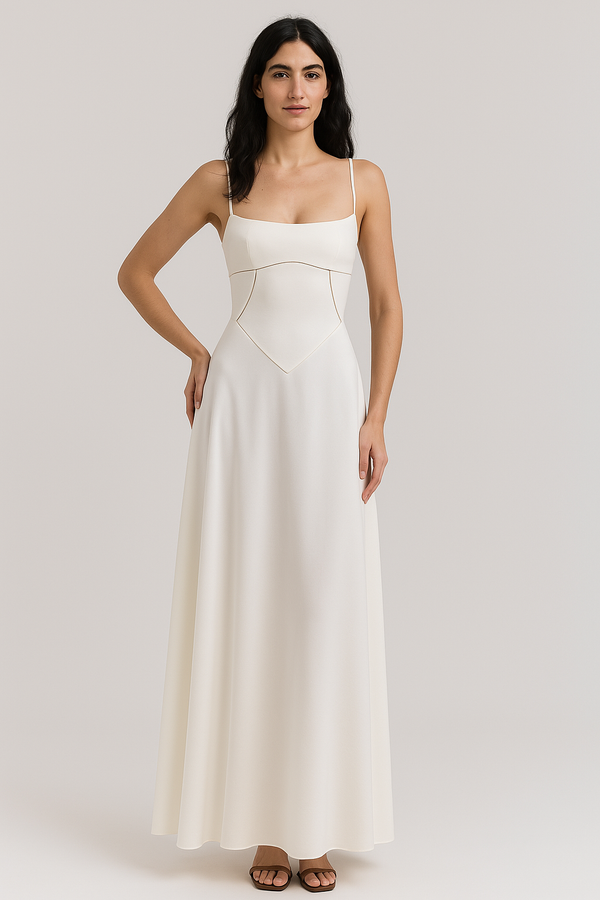 BEATRIX - Robe de soirée dos nu en satin pour femme